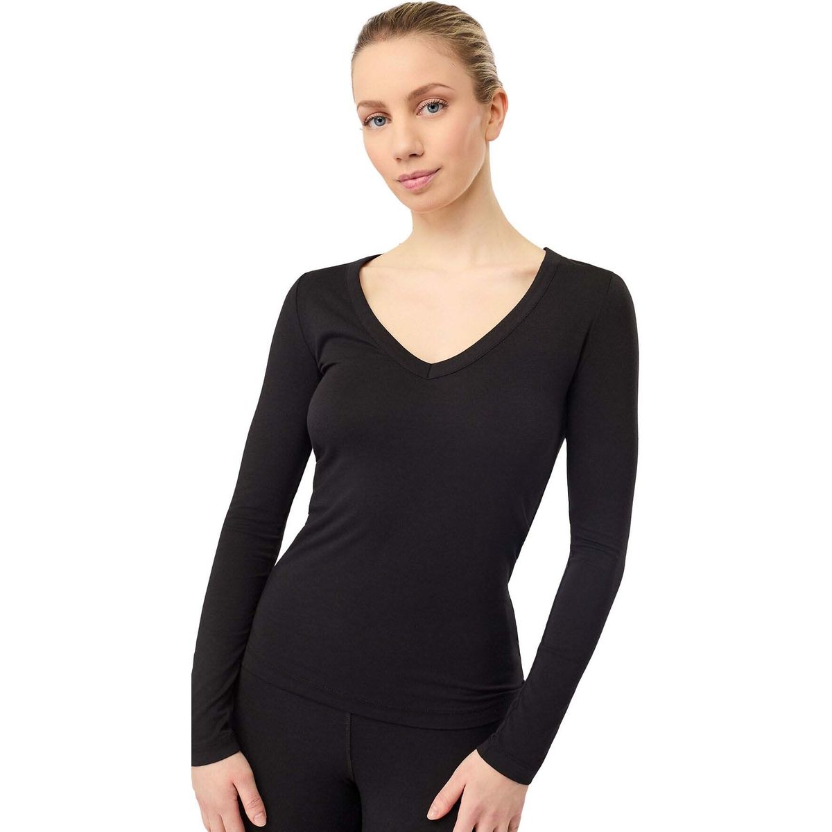 Mandala Slim V-neck black L SH15JE18-Slim-V-Neck-black-L