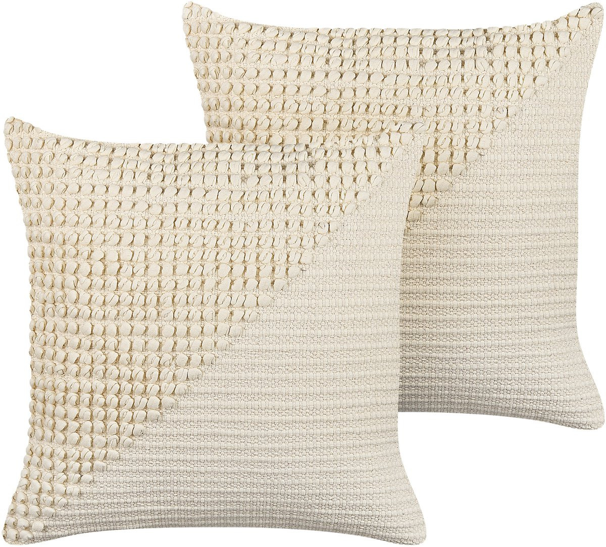 Beliani Sierkussens set van 2 - Lichtbeige - Polyester