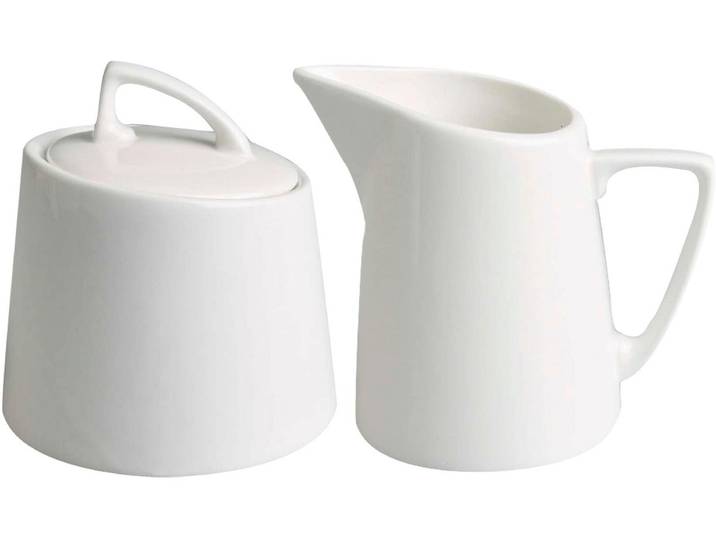 Milch- und Zuckerset RETSCH ARZBERG Fantastic , beige (naturweiß), 2 Stk., Porzellan, Geschirr-Sets, Milch- und Zuckerset, Fine China Porzellan