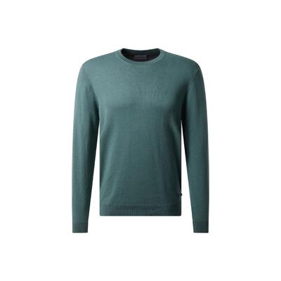 Rundhalspullover PIERRE CARDIN "Pierre Cardin Pullover", Herren, Gr. L, grün (sagebrush grün), Obermaterial: 100% Baumwolle CO., uni, modern fit, Rundhals, Pullover Rundhalspullover, mit Rundhalsausschnitt