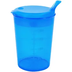 Medi-Inn Schnabelbecher Schnabeltasse Trinkbecher 250 ml blau / Öffnung: 4x4 mm