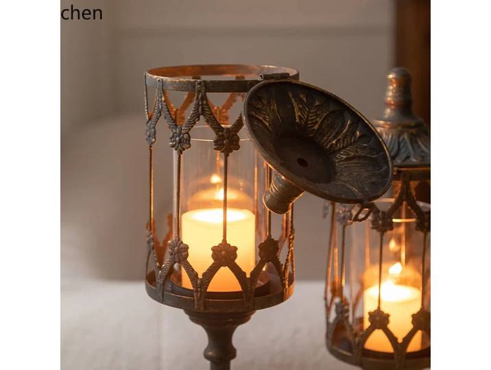 L14- Chandelier sur pied pour entrée, décoration d'ambiance de mariage, en fer forgé, amovible, accessoires de Noël