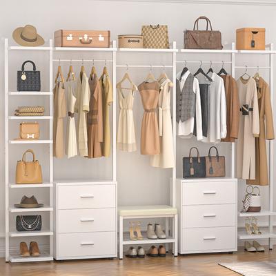 Rackcog 96'' Closet System with 6 Closet Drawers, Sturdy Closet Organizer for Walk-in/Reach-in Closet