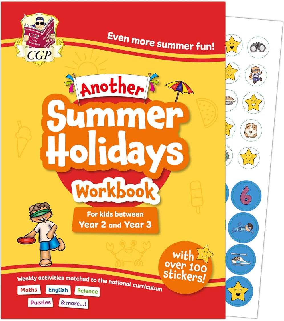 CGP Books KS1 Summer Holidays Activity Workbook Bundle – for kids between Year 2 and Year 3 (Ages 6-7) CGP