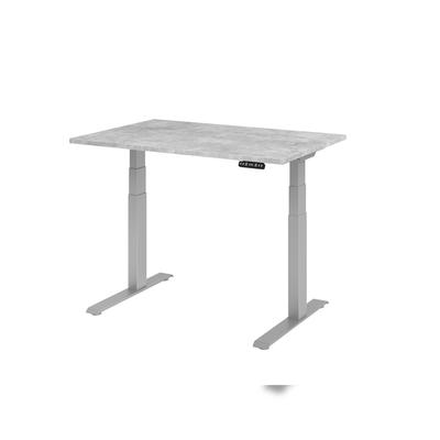 Hammerbacher-Sitz-Steh-Schreibtisch el.120x80cm Beton-VXDKB12/M/S