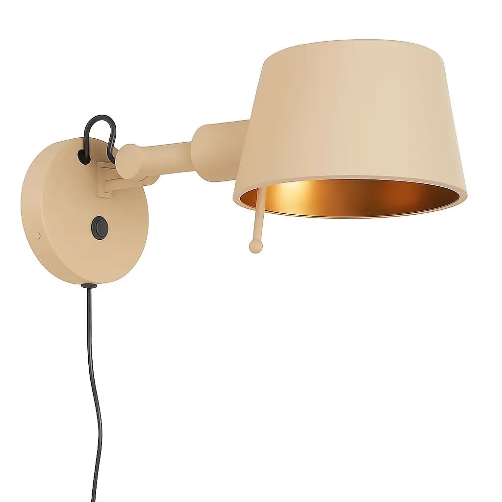 Freelight Wandlamp Sovrano kort beige L 33 cm