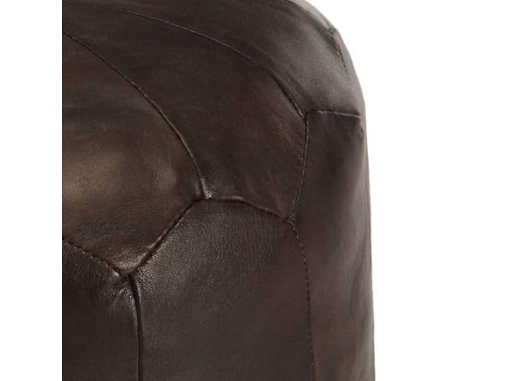 smnyxs Sitzsack 40 x 35 cm Dunkelbraun Echtes Ziegenleder Wattierung aus Baumwolle, echtes Ziegenleder, Fußstütze, Sitzgelegenheit, Wohnzimmer, Schlafzimmer, warme Atmosphäre