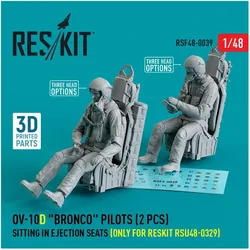 ResKit OV-10D Bronco pilots sitting in ejection seats (only for RSU48-0329) (2 pcs) (3D Printed)