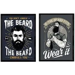 POSTER Set Mit 2 Deviste Immer Barba A4 Rahmenlos