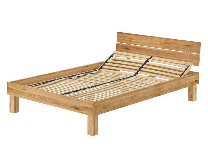 Ehebett Doppelbett Holzbett aus Eiche Massiv 160x200 cm Geölt