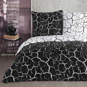 Buymax Bettwäsche Mercer, schwarz, Renforcé, Kissenbezug 80x80 cm und ein Bettbezug 135x200 cm