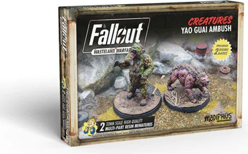 Modiphius Fallout Creatures Yao Guai Ambush Miniaturenspel Uitbreiding Engelstalige editie