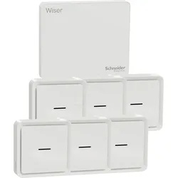 WISER SICHER2 - Wiser Smart Home Starter Set Sicherheit, 6 Rauchmelder
