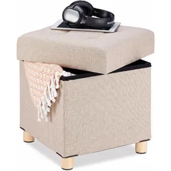 Relaxdays, Hocker, Sitzhocker (38 x 38 x 40 cm)