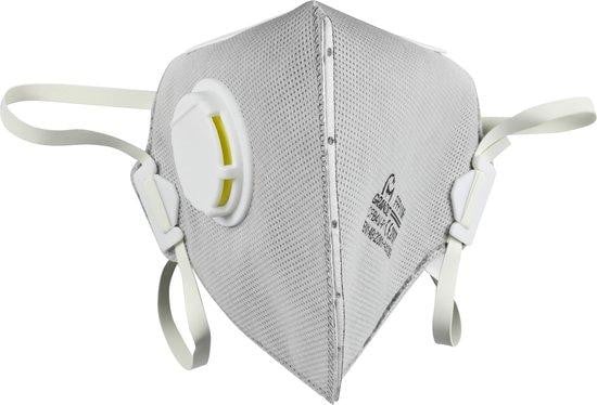 Benson stofmasker met ventiel FFP2 grijs, set van 2 stuks