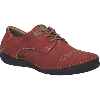 Schnürschuh JOSEF SEIBEL "Fergey 41, rot-kombi", Damen, Gr. 41, rot, kombi, Schuhe Schnürschuh