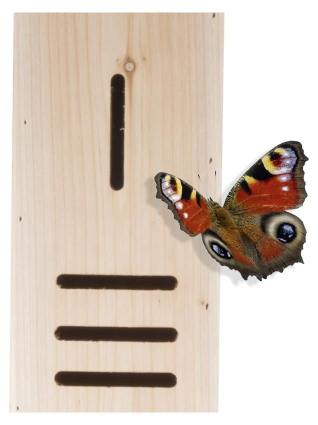 Lifetime Garden insectenhotel van hout op paal - 160 x 14,5 x 10 cm