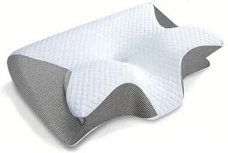 Uplift Essentials Elite 2 in 1 Ergonomic Memory Foam Cervical Pillow light Gray