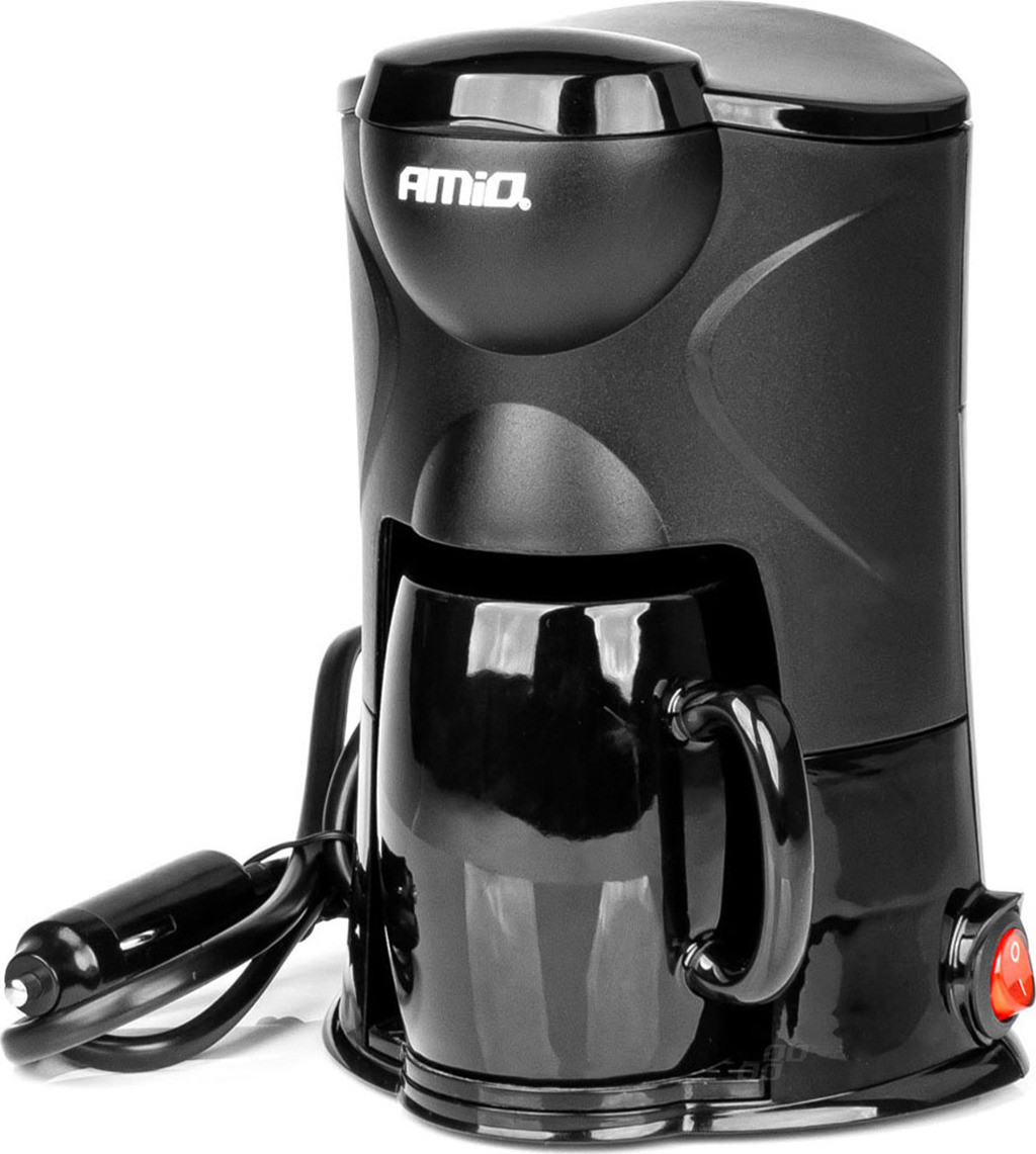 AMiO Automatische koffiemachine voor in de auto, 12V, model AMIO-03232, met wasbaar filter, 150 ml