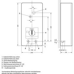 Vaillant VED E 27/8 VED E 27/8 Durchlauferhitzer A (A+ - F) 27 kW