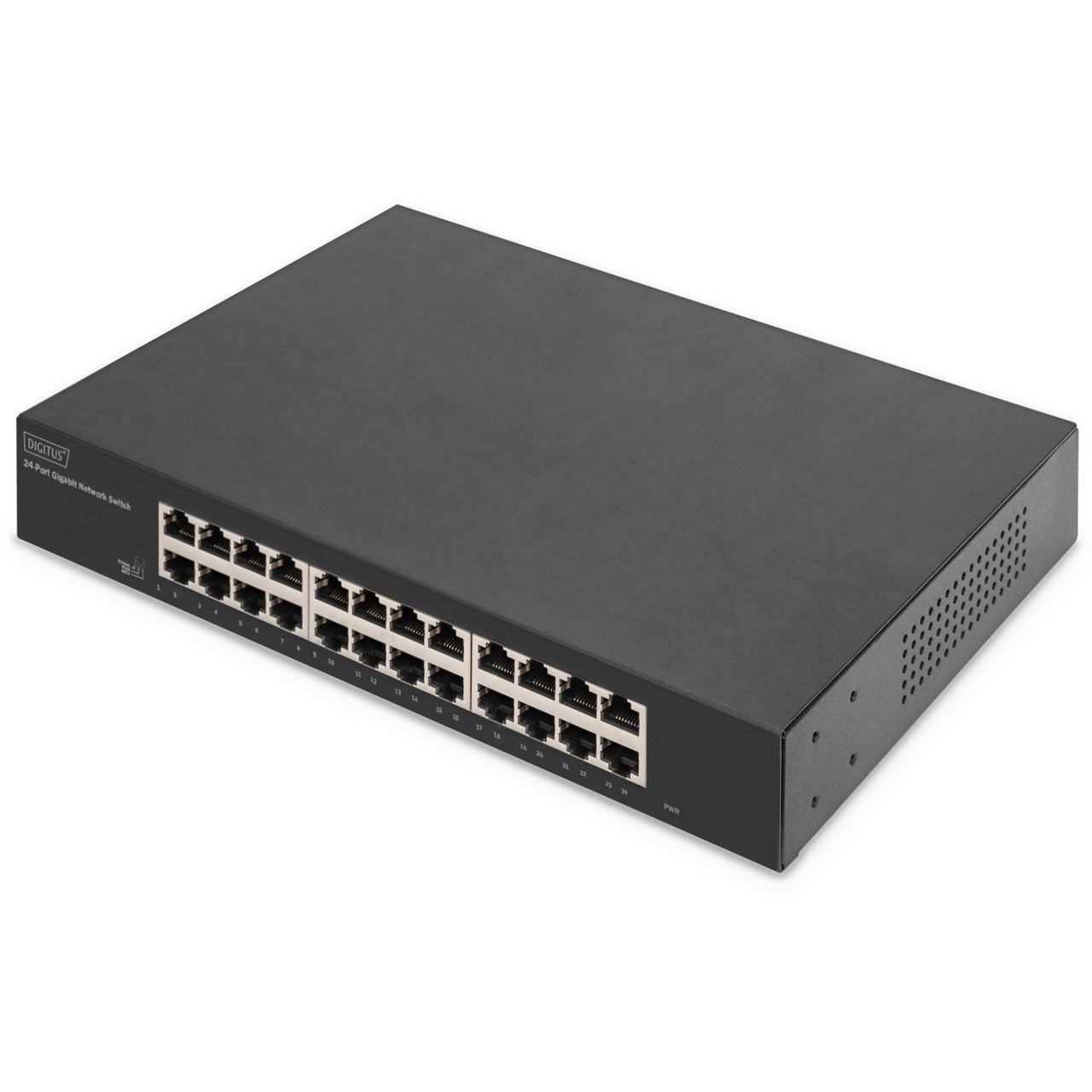 Digitus Switch 24-Port Gigabit, 19" unmanaged schwarz