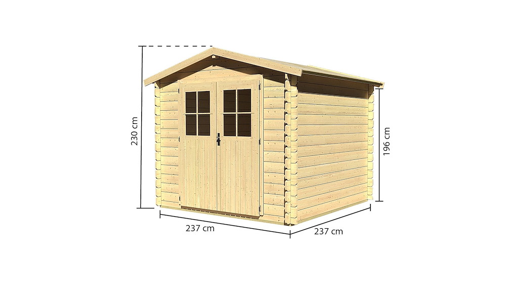 KARIBUHOLZT GH Süden 3 natur 229x229x229 16954021