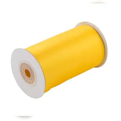 Creativery 100mm Satinband 10m Schleifenband Geschenkband Dekoband Breites Stoffband Gelb