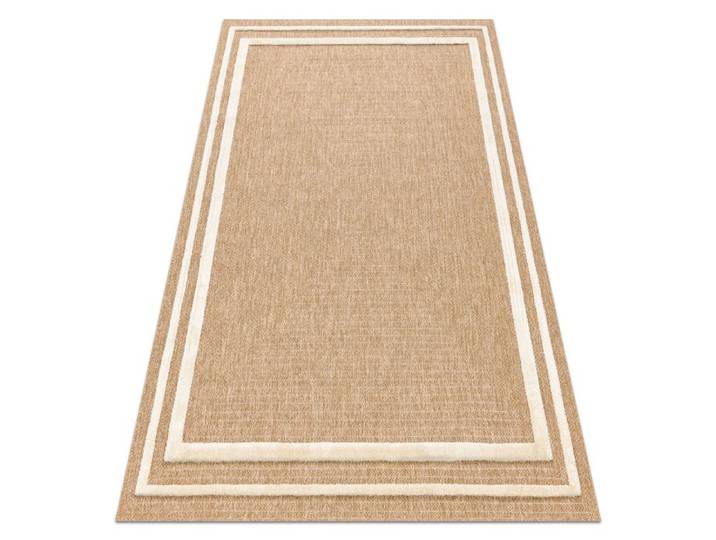 Tapis SPARK 0687A beige / crème - Cadre sisal structurel - 120x170 cm