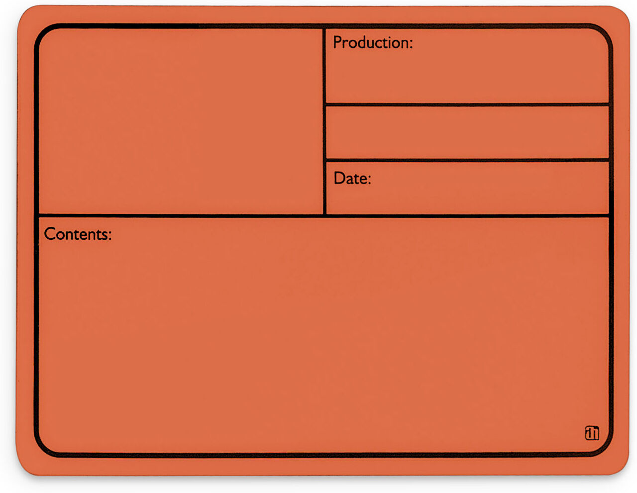 Adam Hall Hardware 88001 M Orange - Beschriftungsschild Kunststoff, Magnetisch 177 X127 Mm, Orange