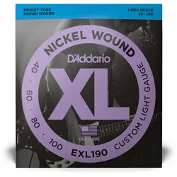D’Addario EXL190 - XL Bass Nickel Wound, Long Scale 40-100 - Saiten E-Bass