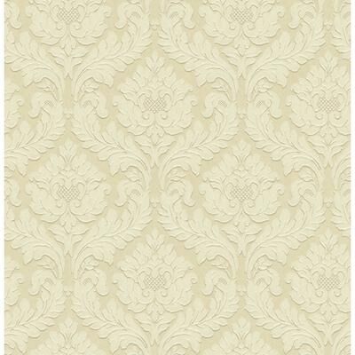 Seabrook Designs Mirielle Damask Unpasted Wallpaper