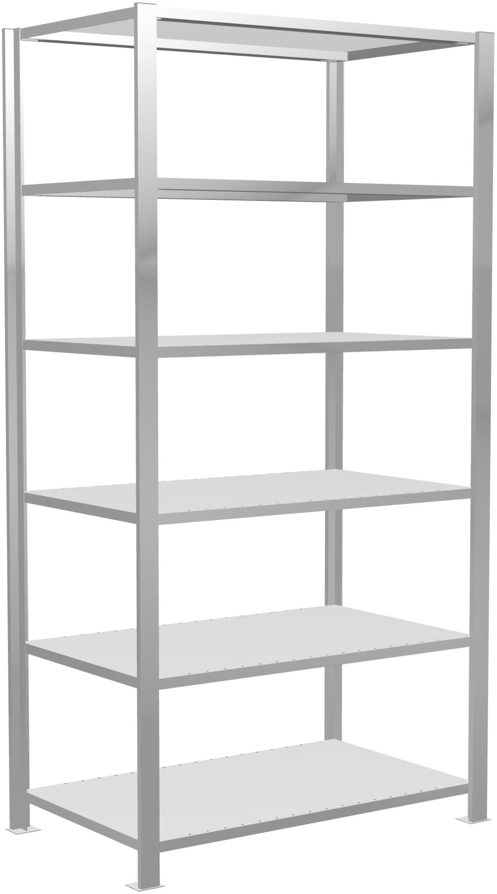 Schulte Lagertechnik Schulte Grundregal Büro-Steckregal MULTIplus150 2000 x 1000 x 600 mm 6 Fachböden Längenriegel RAL 7035 lichtgrau ohne Mittelanschlag ; Schulte Lagerte (36061)