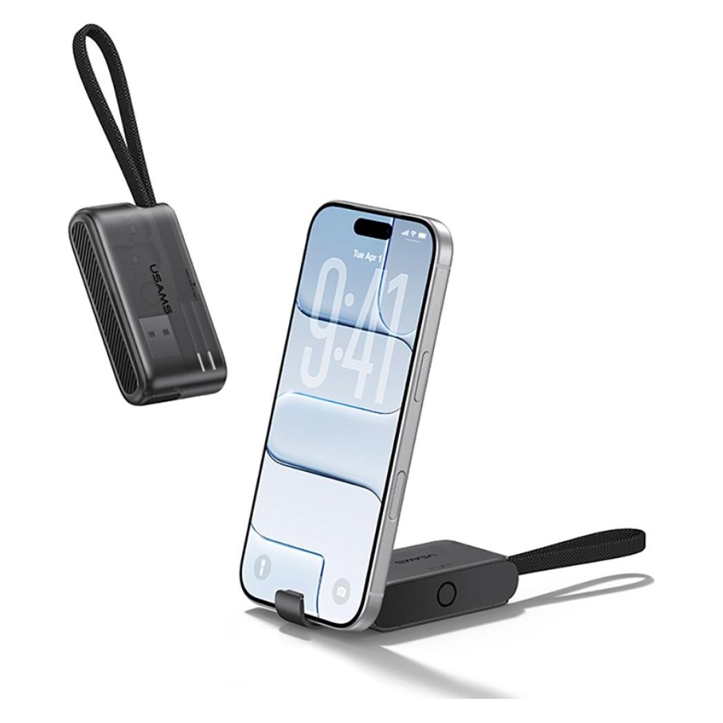 Usams SJ822 U114 60W Fast Charging Multi-Functional Storage Box Cable Black (60 W) (SJ822USB01)