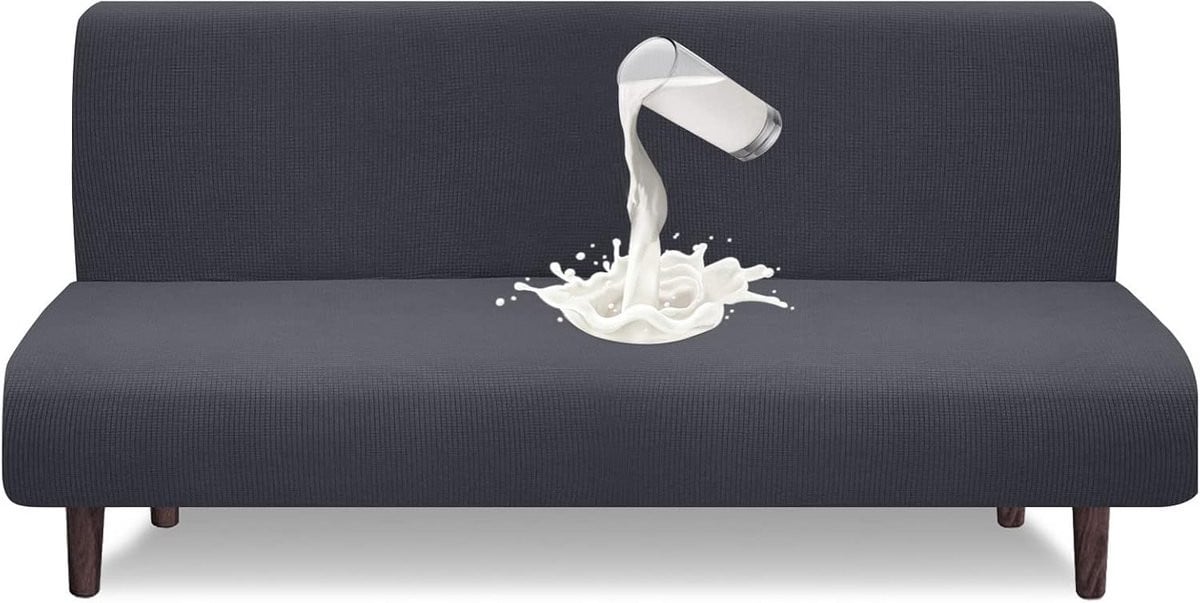 Waterdichte Beschermhoes voor Futon zonder Armleuningen, Stretchy en Antislip Hoekbank Bescherming