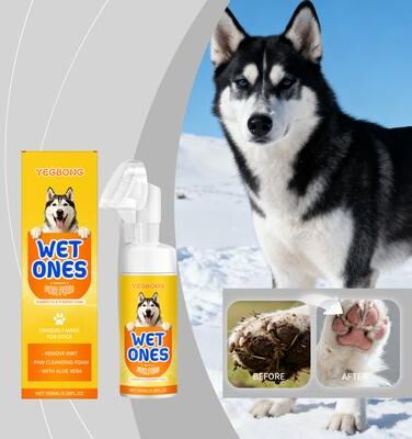 Happy Pet Pantry Pure Paws Waterless Pet Paw Cleaner Foam With Soft Brush For Dogs & Cats Pure Paws Waterless Pet Paw Cleaner Foam With Soft Brush For Dogs & Cats