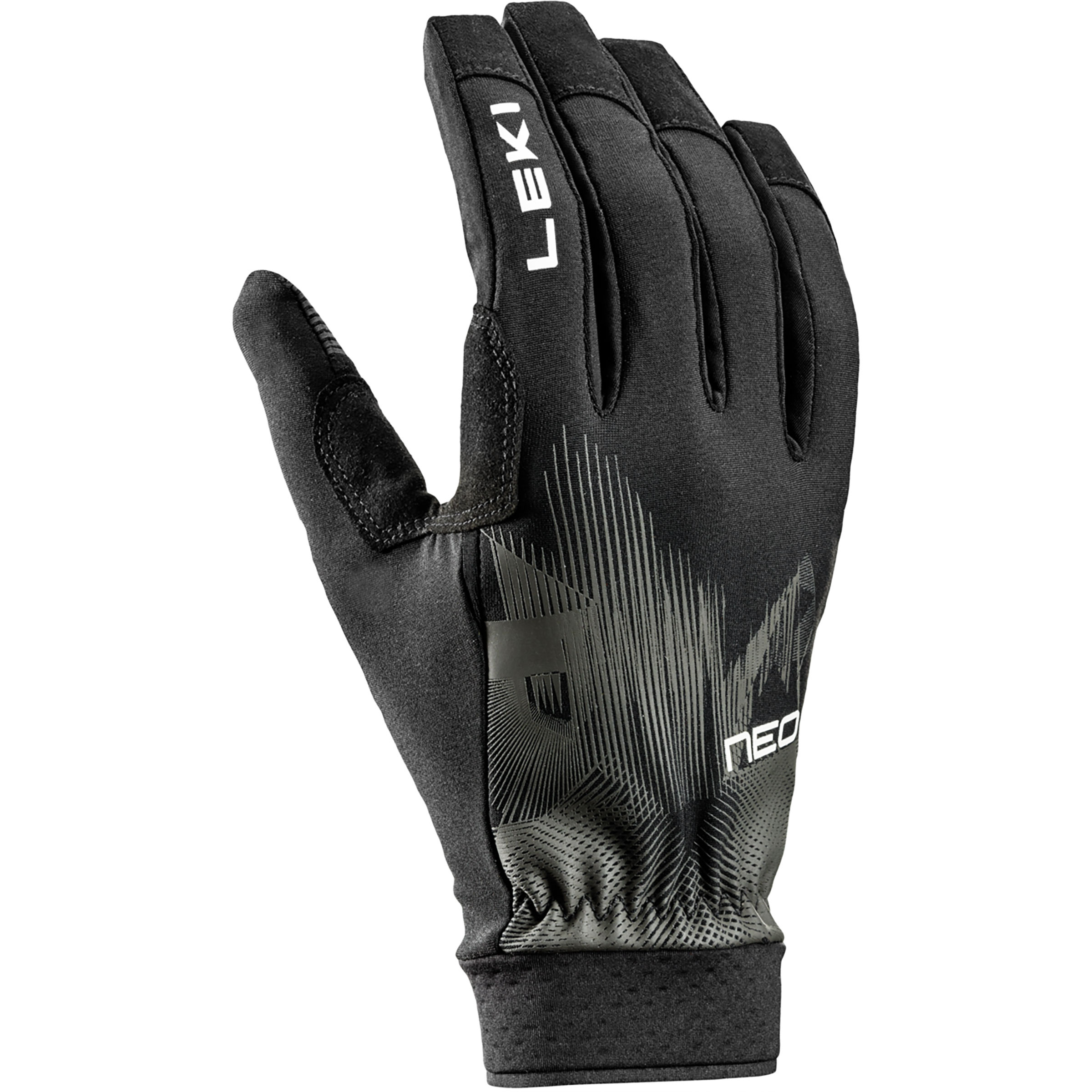Leki Neotrail Fingerhandschuhe grau Größe 7 Laufen | Trailrunning Wasserabweisend
