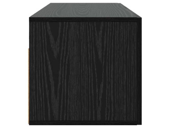 KTHLBRH Wandschrank Eiche Schwarz 100 x 36,5 x 35 cm Technisches Holz, doppelte Fächer, wendbare Tür, einfache Installation