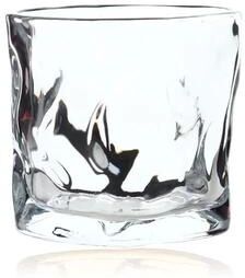 Uplifted Finds Artisanal Glacier Glass Mug 190ml Irregular Whiskey & Coffee Cup transparent