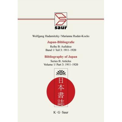 1911-1920, Gebundene Ausgabe von Wolfgang Hadamitzky,Marianne Rudat-Kocks, De Gruyter, 978-3-598-22157-6