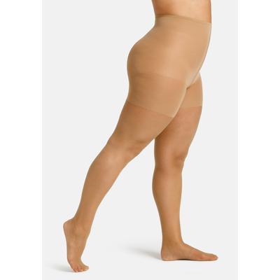 Feinstrumpfhose CAMANO "fine curvy", Damen, Gr. 48/50, beige (make up), Obermaterial: 82% Polyamid, 18% Elasthan, unifarben, elastisch, Strumpfhosen Feinstrumpfhose, natürlicher Matt-Look