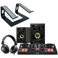 Hercules DJ Learning Kit DJ-Set mit Ständer Schwarz, DJ Controller
