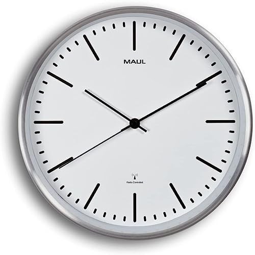MAULfly Radiografische Analoge Wandklok Wit, Diameter: 30 cm
