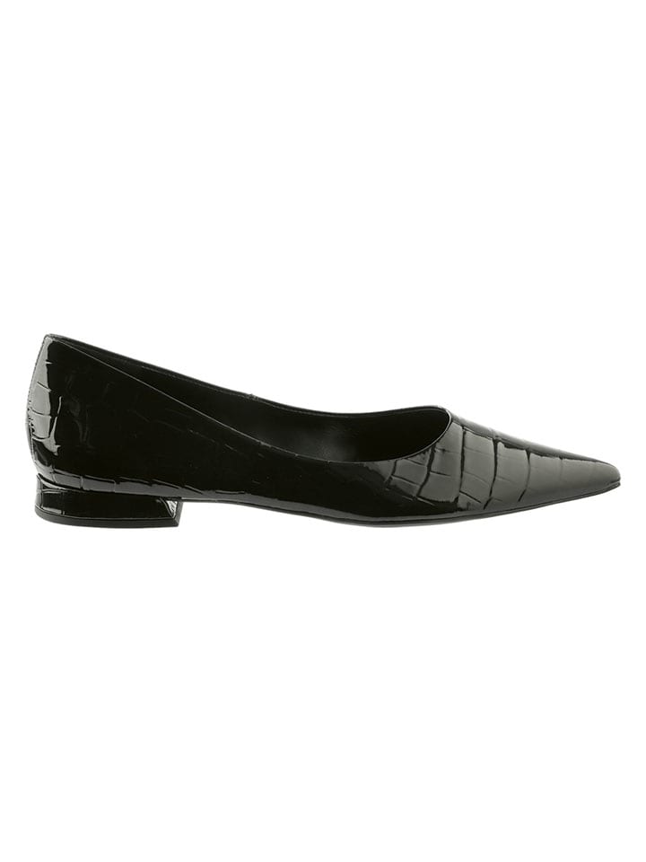 Högl Leder-Ballerinas in Schwarz - 38,5