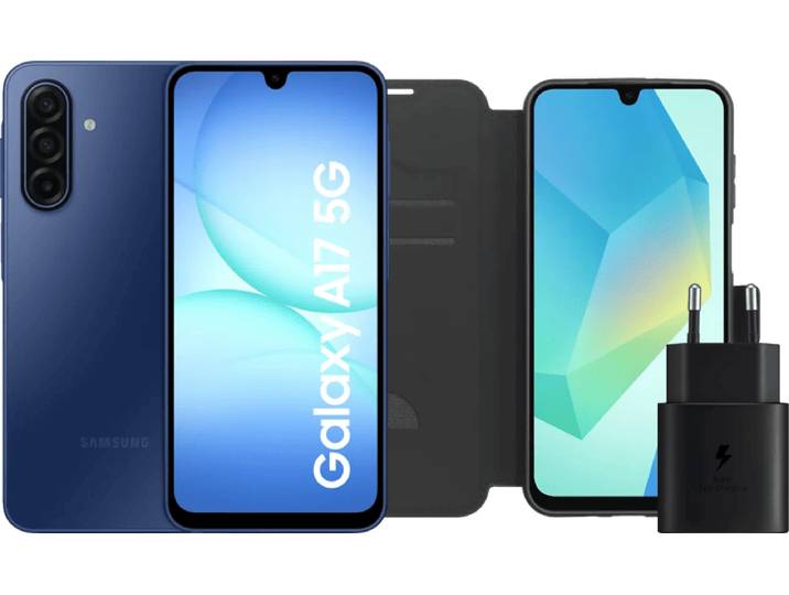 Samsung Galaxy A17 128GB Blauw 5G + Accessoirepakket