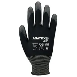 Asatex Handschuhe Gr.9 schwarz PA m.Soft-Polyurethan