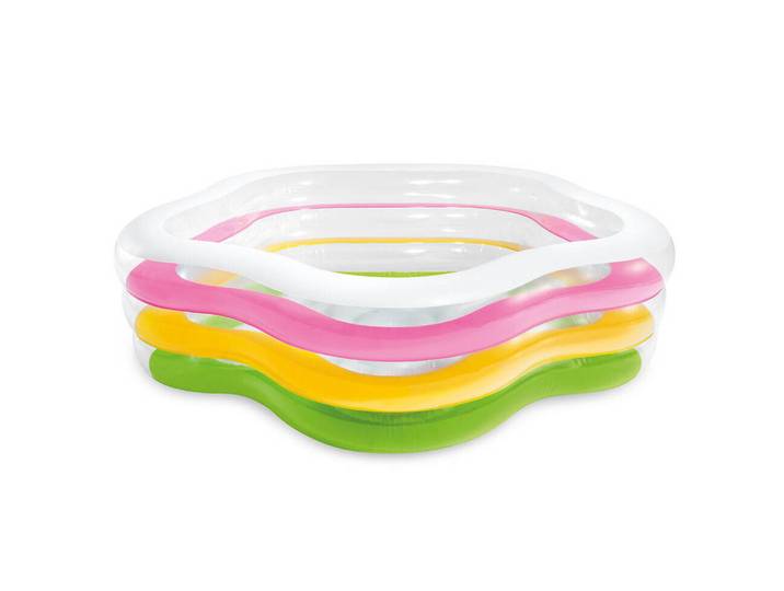 Pool Blumenform, Mehrfarbig, Kunststoff, 180x185 cm, Freizeit & Co, Pools & Wasserspaß, Planschbecken