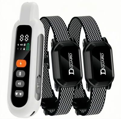 Inspire Select Waterproof Dog Training Collar With Remote 3300 FT Rechargeable Bark Control & Obedience Trainer d90 for 2 Dog
