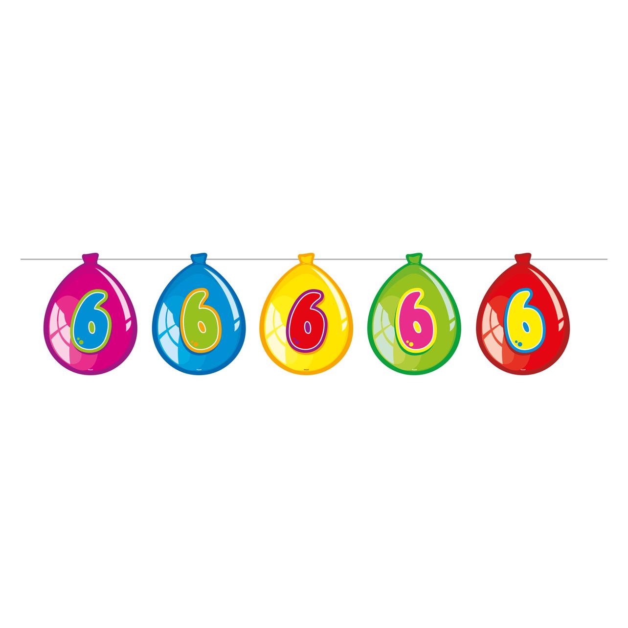 Folat Bunting Balloons 6 Jahre (1 Stk.) (65506)