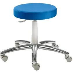 Mayer Sitzmöbel, Rollhocker 1256, Kunstleder Blau
