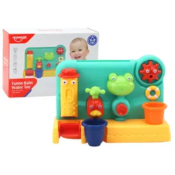 Domyślna Badespielzeug für Kinder, Brunnenschleifer, Frosch-Wasserhahn